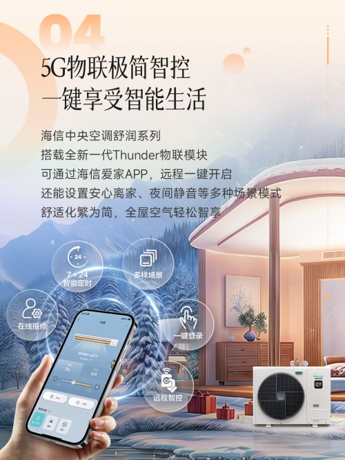 ：5G物联极简智控开启智能舒适生活米乐体育app网站海信舒润中央空调(图1)