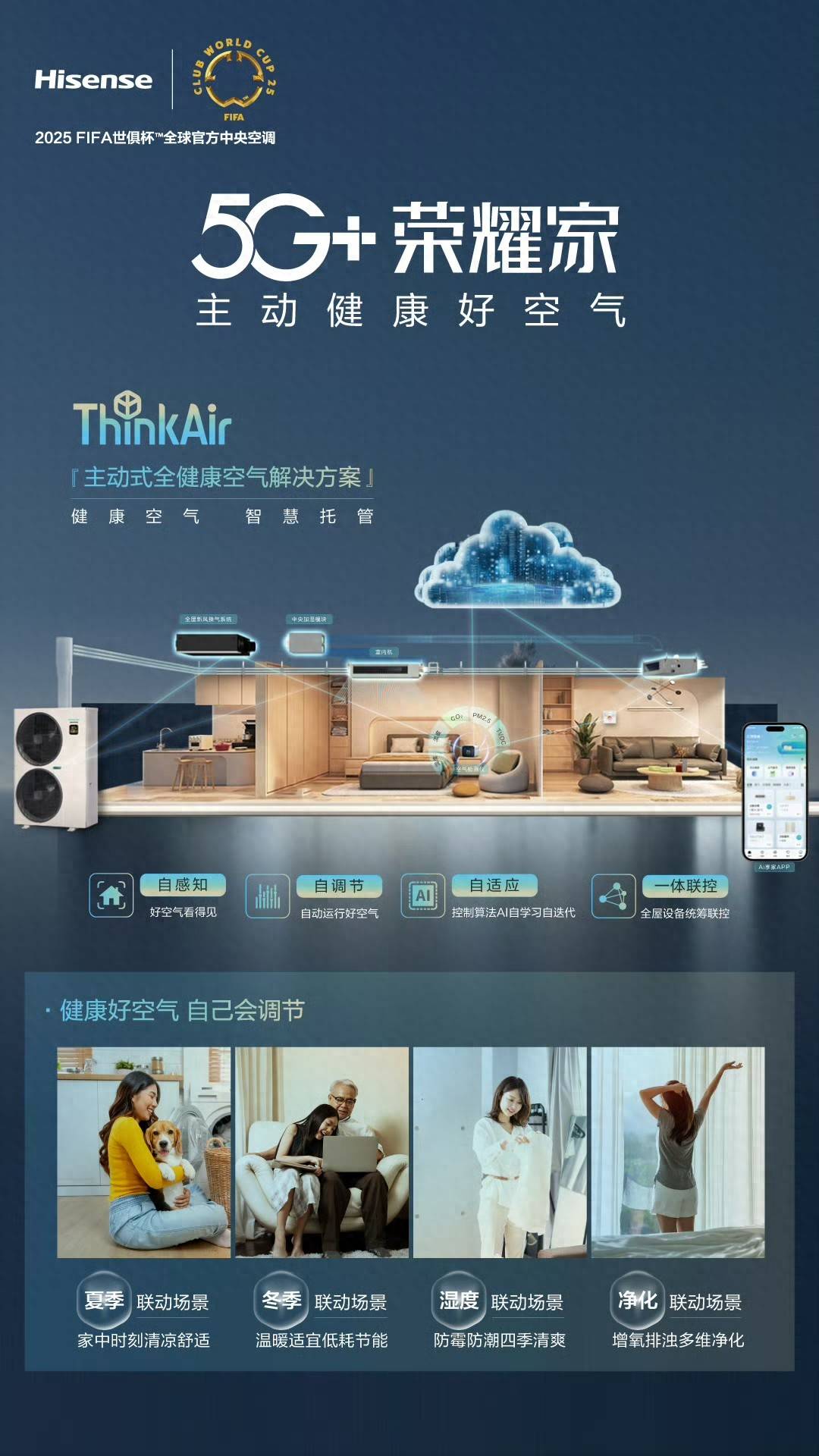 kAir实现空气智能互联新跨越5G加持海信中央空调Thin